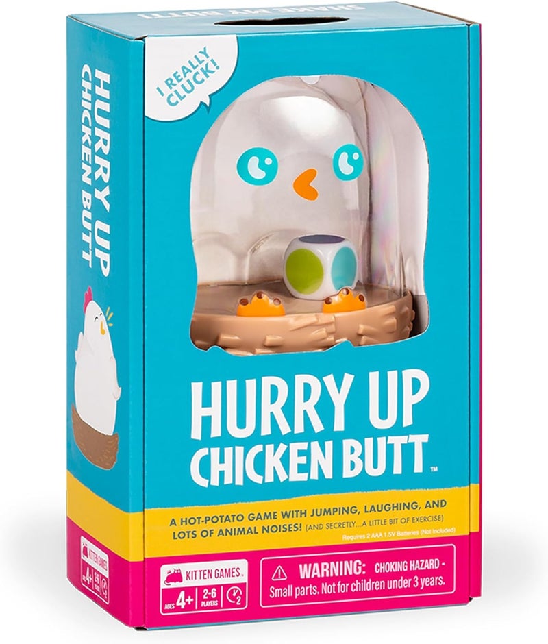 Exploding Kittens Hurry Up Chicken Butt 2-6 Players - Ages 4+ - 2 Minutes to Play - Hot Potato Style Card Game - Fun Card Game, Family Game Night, Creative Kids Game - Image 1